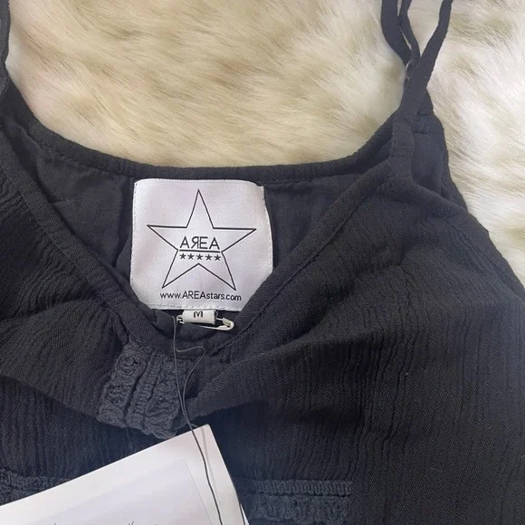 AREA Black Fitted Sleeveless Camisole - Picture 3 of 4